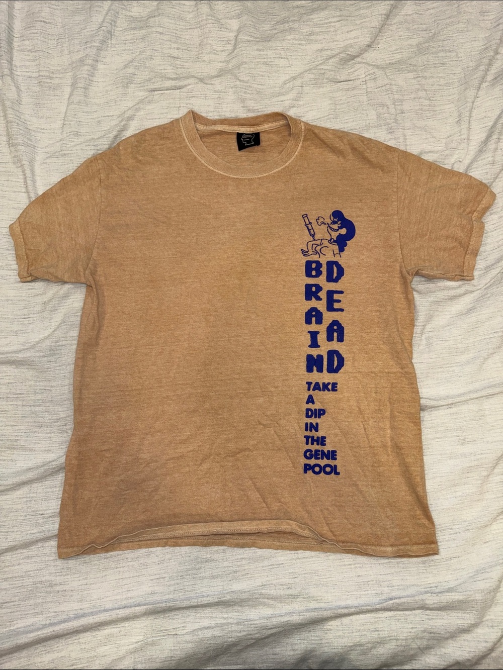 Brain Dead “Take a Dip in the Gene Pool” Graphic Tee – Tan/Beige
